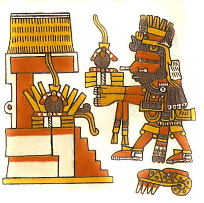 El dios azteca Xiuhtecuhtli