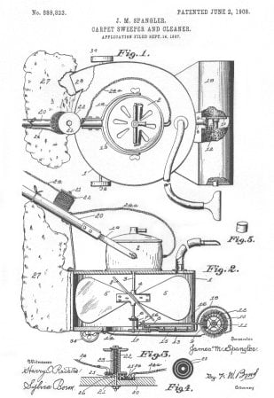 Patente de la aspiradora de Spangler.