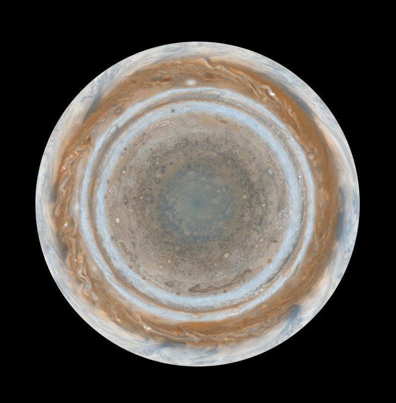 Hemisferio norte de Júpiter.