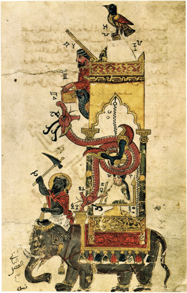 Reloj del elefante de Al-Jazari.